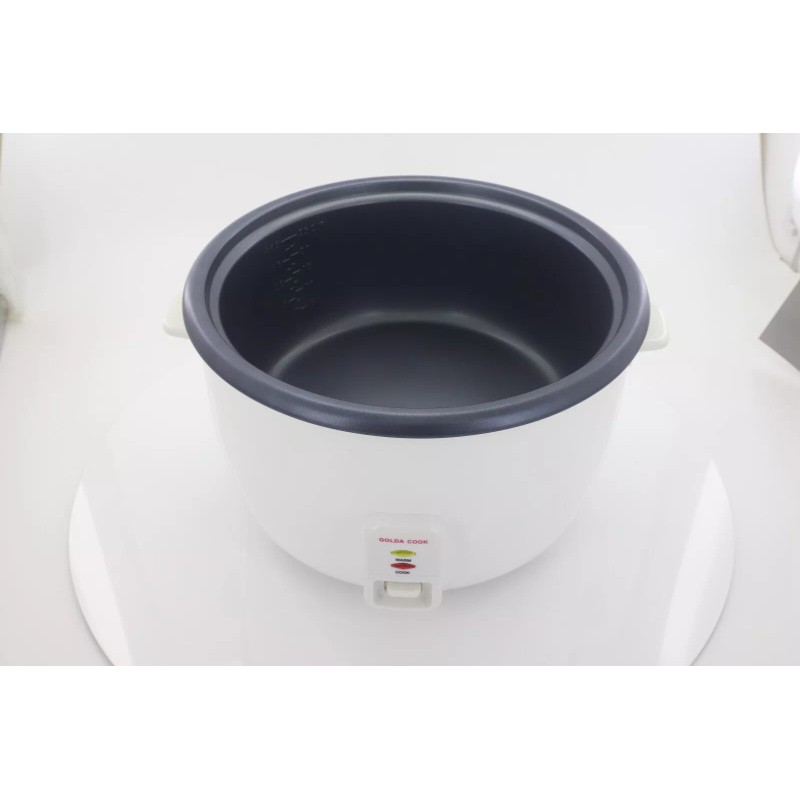 GOLDA Persian Rice Cooker with Glass Lid, 10-Cup, White