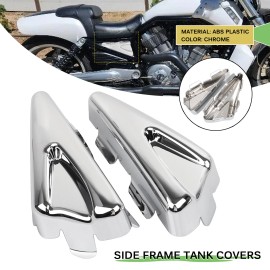 Unbranded Chrome Left Right Side Frame Tank Covers For Harley V-Rod VRSCAW VRSCF Night Rod