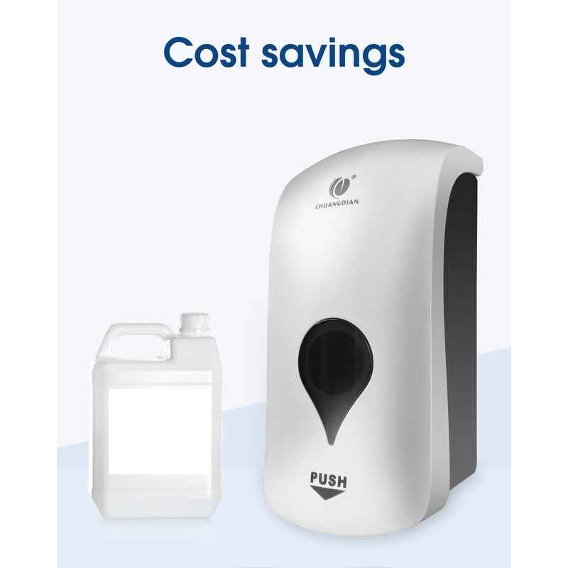 Manual Foam Soap Dispenser, 35oz (1000mL) Commercial Refillable Foaming Soap
