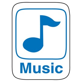 The Library Store Classification Labels with Permanent Adhesive Music 250 per Roll