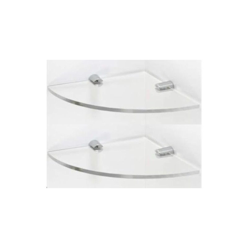 BSM Marketing SET OF 2 Wall Mounted Floating Acrylic Corner