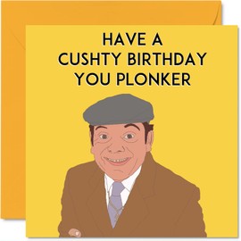 Fun Birthday Cards for Men Him - Del Boy Cushty - Happy Birthday Card for Best Friend Coworker Dad Papa Brother Son Uncle Grandpa, 5.7 x 5.7 Inch 30th 40th 50th 60th 70th 80th Funny Greeting Cards