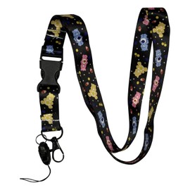 Tamagotchi Paradise Lanyard LAZIRI Cute Safety Colorful Strap for Ages 6 and Up Various Kids Game Consoles(Black)