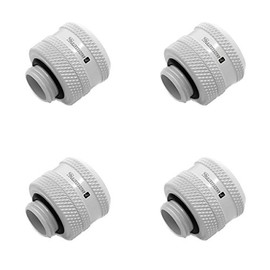 Barrow G1/4" to 14mm Hard Tubing Compression Fitting, White, 4-pack