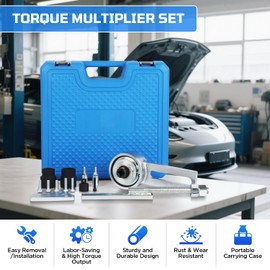 Torque Multiplier Set for Ford 1.0L/1.1L Ecoboost/Duratec Engine Crankshaft Belt Pulley Removal Tool 1: 5 Labor Saving & 1/2" Drive 1500Nm Bolt/Nut Remover Compatible with Ford 1.0L 1.1L 2.0L Engines