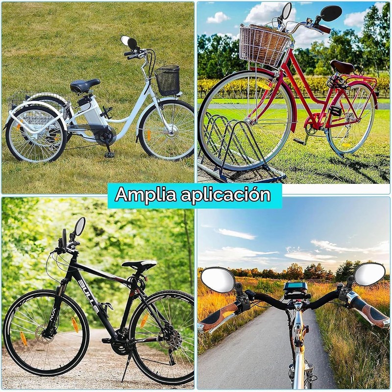 Espejos retrovisores para bicicleta de 360 grados, 2 unidades