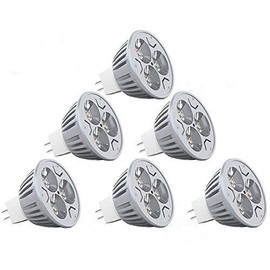 CTKcom MR16 3W LED Bulb(6 Pack)-Warm White 2700K LED Bulbs 35W Halogen Equivalent Ultra Bright 60 Degree Beam Angle Recessed Track Light Landscape 300 Lumens MR16 Spot Lamps 12V