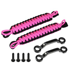 ACROPIX Car Door Limiting Straps Restrictor Door Snubber Fit for Jeep Wrangler JK with Door Strap Brackets - Pack of 8 Black Pink