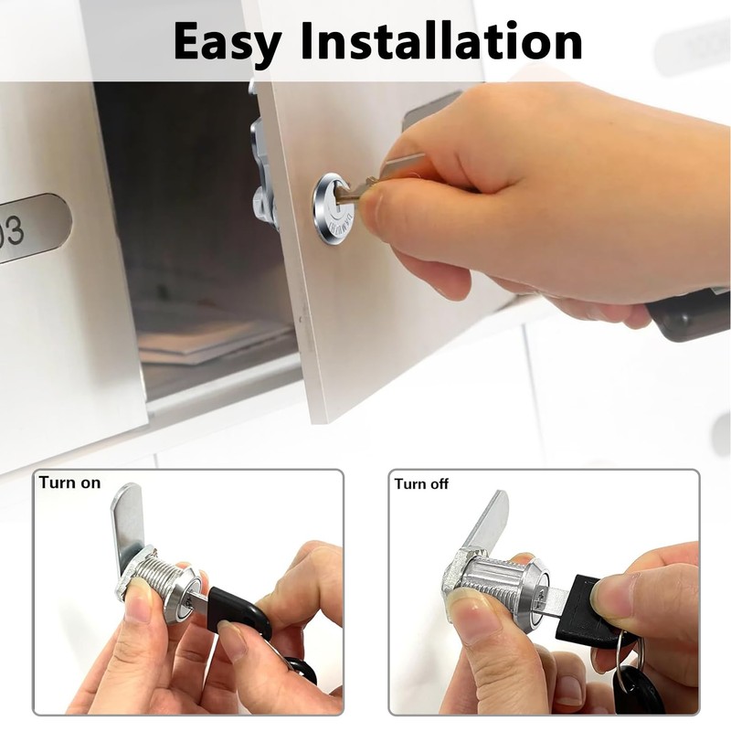 Cabinet Locks with Key,Durable Locker Locks with Key,Post Box Cam