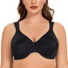 MELENECA Women's Minimizer Seamless Unlined Comfortable Plus Size Underwire Bra