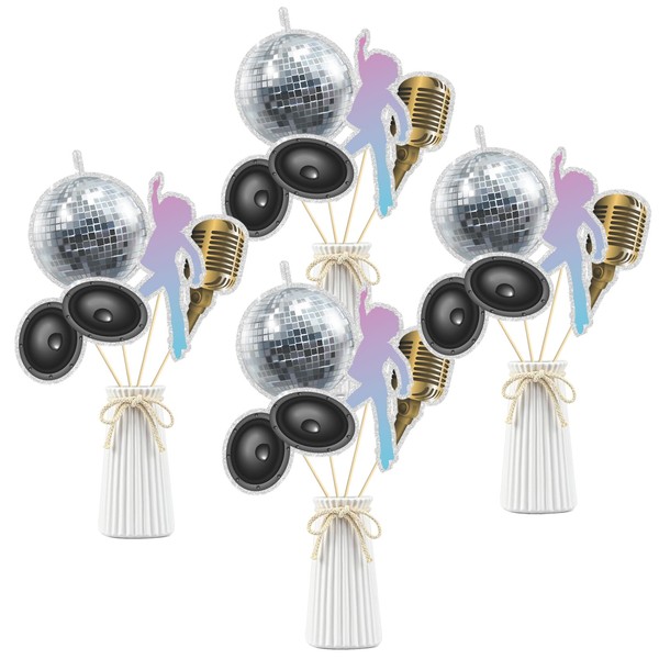Retro 70s Decade Throwback Party Centerpiece Sticks, Table Decorations for