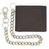 Bikers RFID Safe Pure Leather Bi-fold Chain Wallet Key Holder