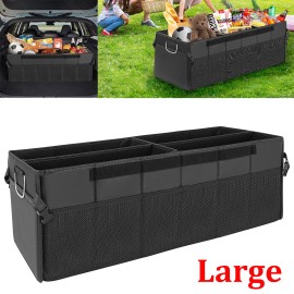 KEEPDSGN XXL Car Leather Trunk Organizer SUV Trunk Cargo Fold Up Bag Box Large Caddy Bin