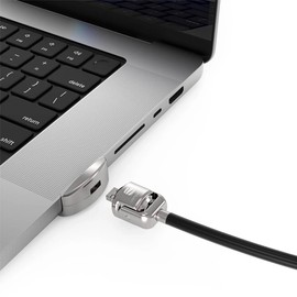 Compulocks Ledge Lock Adapter and keyed Cable Lock for M1, M2, M3, & M4 MacBook Pro 16" Silver
