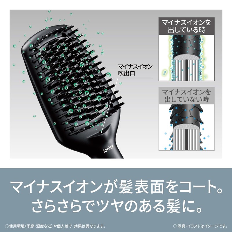 Panasonic EH-HS31-K Straight Ionity Brush Iron, Negative Ion, International Compatible,