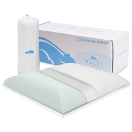 Pillow for Stomach Sleeper – Cooling Gel Memory Foam Cushion with Moisture-Wicking Cover – Cool Gentle Ultra Thin Pillow for Sleeping – Slim Flat Pillows for Sleeping Thin Ultimate Comfort - Travel