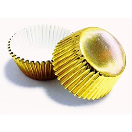 PME BC717 Gold Baking Cases for Cupcakes, Mini Size, Pack of 45