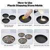 3 Size Round Stepping Stone Molds, 8.8''/10''/ 11.2'' Reusable Concrete
