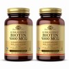 Solgar Biotin 5000 mcg - 50 Vegetable Capsules, Pack of