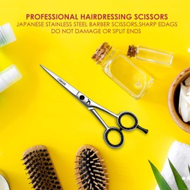 Candure Hair Scissors Professional Hair Cutting Scissors for Hair Cutting 6” Razor Edge Japanese Stainless Steel Barber Scissors Hair Shears Professional for Men, Women, and Kids Hairdresser Scissors