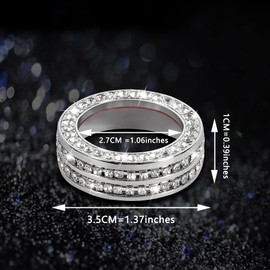 TOMALL Bling Car Accessories AC Knob Covers Compatible with Honda Civic 2016-2021 AC Air Conditioning Knob Air Conditioner Control Switch Knob Diamond Car AC Climate Knob Button Trim for Car