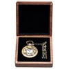 Walnut Wood Pocket Watch Box Portable Single Pocket Watch Display