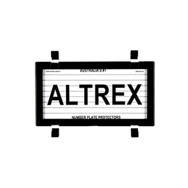 Altrex Number Plate Protectors Motorbike Black Lined 9DMBL