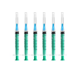 5 Pack 3ml Disposable Syringes with 23Ga 1-Inch, Luer Lock Design, Individually Wrapped for Lab, Scientific, and Industrial Use