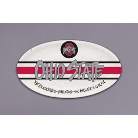 Magnolia Lane Ohio State University Oval Plate, 12.25-inch Length, Melamine