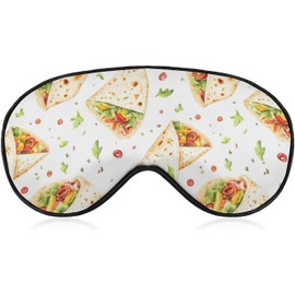 Soft Travel Sleep Eye Mask, Lightweight Adjustable Night Shade Cover for Naps and Trips - Mexican Burritos