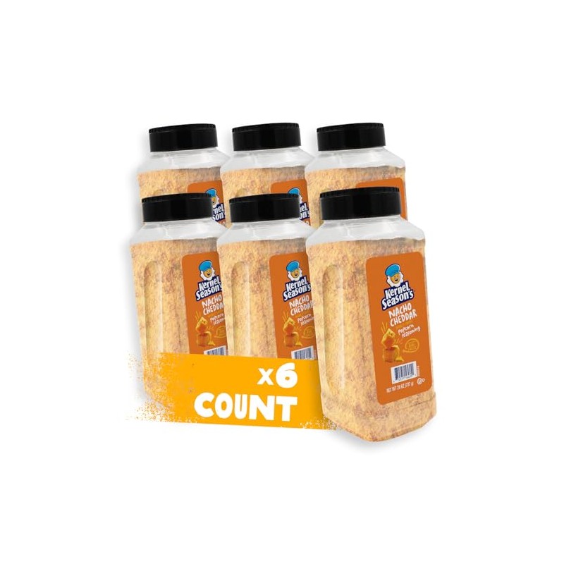 Kernel Season's Popcorn Seasoning Commercial Jar, Nacho Cheddar, 26 Oz