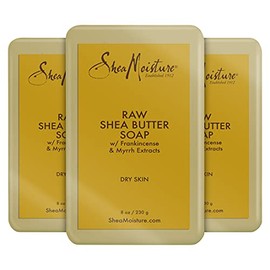 SheaMoisture Face and Body Bar Soap for Dry Skin with Paraben Free, Raw Shea Butter, Myrhh, 8 Ounce, 3 Count                                          