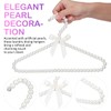 PRETYZOOM 2 Pcs Kids Clothes Hangers White Artificial Pearl Beaded