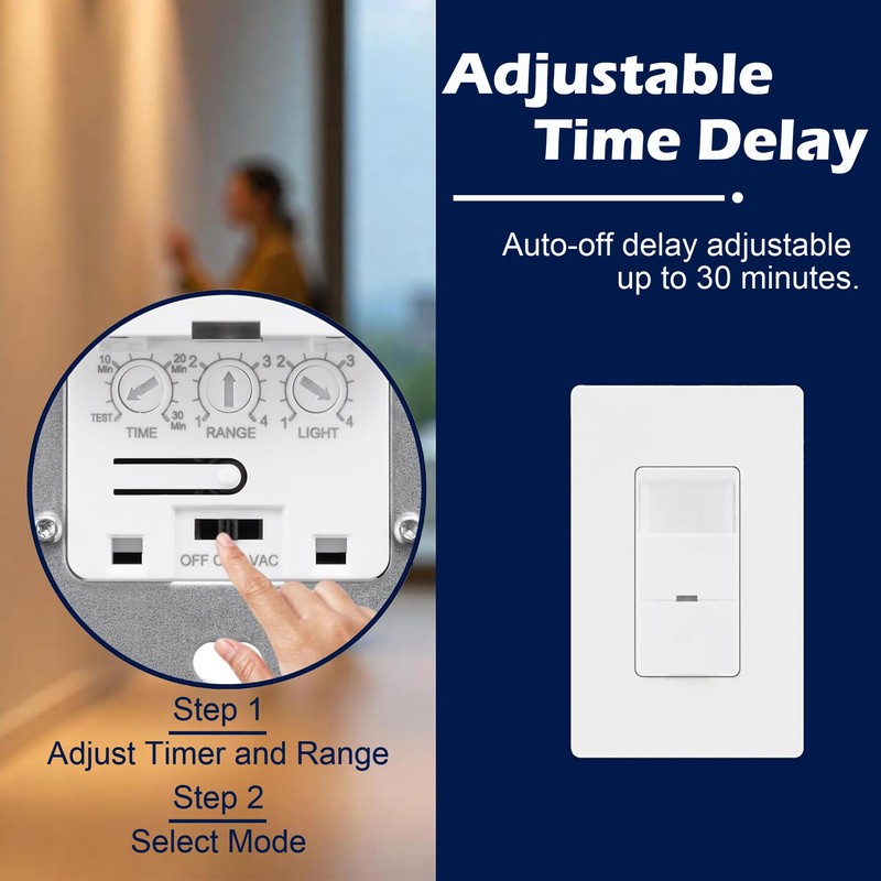 Motion Sensor Light Switch - Occupancy/Vacancy Sensor for Bathroom, Garage,
