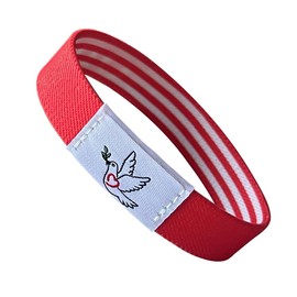 AGuBaozhang Scan Phone Bible Verse Bracelet - God is Greater Than The Highs and Lows Scripture Band - Daily Devotional Christian Gift for Women, Men - Adjustable Wristband,Red