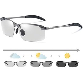 DPWOUM 1Pc Gray Chameleon G4F1 Day Night Vision Lenses Photochromic Sunglasses Driving Male Sun Change Lenses Polarised Colour Men, Accessories
