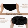 FASOTY Turban for Men Silk Satin Lined Hair Wrap Cover