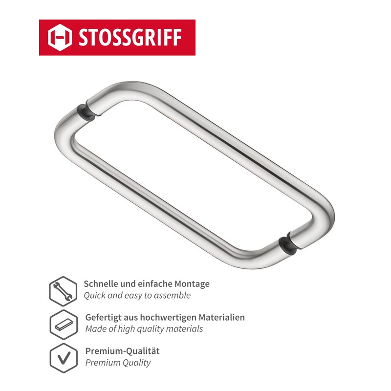 Gedotec Stainless Steel Bumper Handle for Wooden Doors I Front