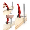 QWORK Ratcheting Table Clamp, 4 Pack Quick Release Bar Clamp