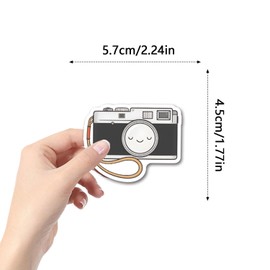 Camera Stickers for Water Bottle,55 PCS Retro Style Graffiti Stickers Pack for Bicycle Suitcase Laptop Phone Guitar,Waterproof Aesthetic Vinyl Stickers for Teens Party Favors