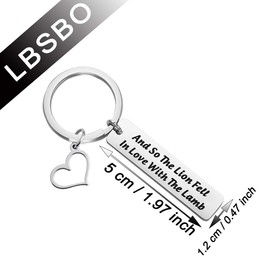 Twilight Inspired Jewelry And So The Lion Fell in Love With The Lamb Keychain Bella Edward Vampire Gift (And So The Lion K)