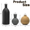 YIMITEE 3 Pack Ceramic Vase Set, Rustic Flower Vase, Frosted