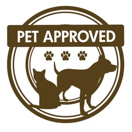 Design With Vinyl Pet Approved Artwork pet Dog Cat Animal Bark Hiss Doggie Wall Decal for Family - Vet Approved Veterinarian Veterinary Practice Themed Décor - Size: 20 in x 20 in