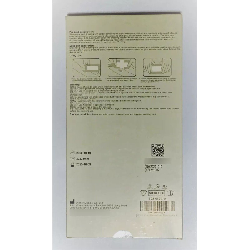 DIMORA Caja 5 Parches Foam Con Plata 10x20 Cm (similar