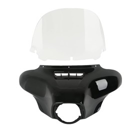 TCMT Batwing Outer Fairing Cowl 12.5" Windshield Fit For Harley Touring Electra Glide Trike Street Glide Ultra Classic Limited 2014-2023