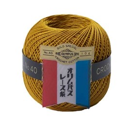 Lace Yarn "Olympus Lace Thread Gold Note #40 0.4 oz (10 g) (Solid Color) No. 582 Color" Olympus