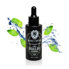 MAN & MANE Manestream Beard Oil for Men, Beard Growth Oil, Hair Growth Oil with Jojoba, Macadamia, Sunflower, Olive Oils - 50ml (Fall (Sandalwood))
