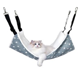 YFFSFDC Cat Hammock, Cat, Chair, Cage, Large, Double-sided, Load Capacity 22.6 lbs (10 kg), Large 23.6 x 19.7 inches (60 x 50 cm), Pets, Sunlight, Playground, Breathable, Hardware, Durable, Adjustable