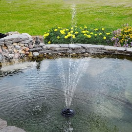 Custom Pro Summer Floating Fountain & Winter Deicer for Ponds - 650 GPH Pump - 2-in-1 Combo - Use All 4 Seasons