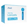 O'WELL Twist Top Lancets, 30 Gauge | for Blood Glucose